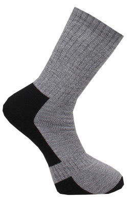 Grå/Sort trekking sokker i merinould