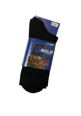 C-Sole running/sportsstrømpe med coolmax sort
