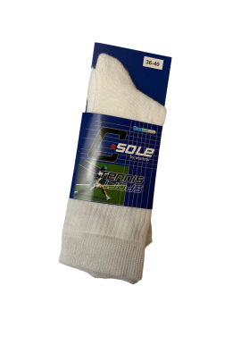 Hvid C-sole tennisstrømper