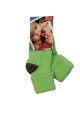 Grøn babystrømper med grå hæl