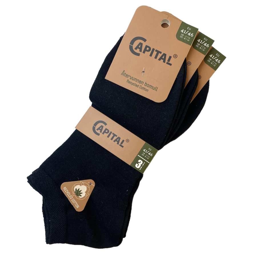 Capital sneakers sort 3 pk. str. 41-46 Capital sneakers sort 3 pk. str. 41-46